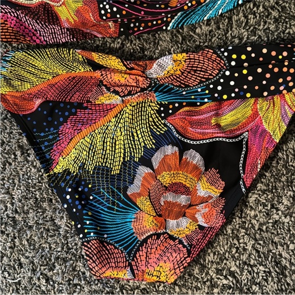 (SET) LA BLANCA SUNLIT SOIREE ONE SHOULDER KEYHOLE TANKINI + FOLDOVER BOTTOMS - Picture 7 of 8